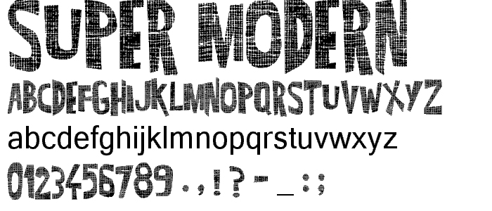 Super Modern font